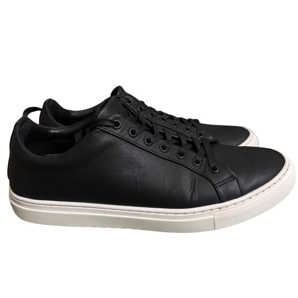 Thursday Boot Co Premier Low Top Matte Black Leather Sneakers Mens 10
